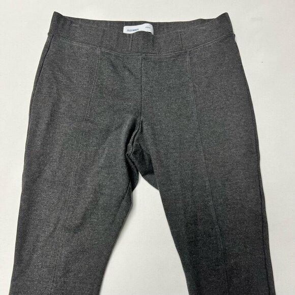 Old Navy Womens Stevie Skinny Pants Gray Mid Rise Elastic Waist Stretch Knit L - Picture 3 of 10